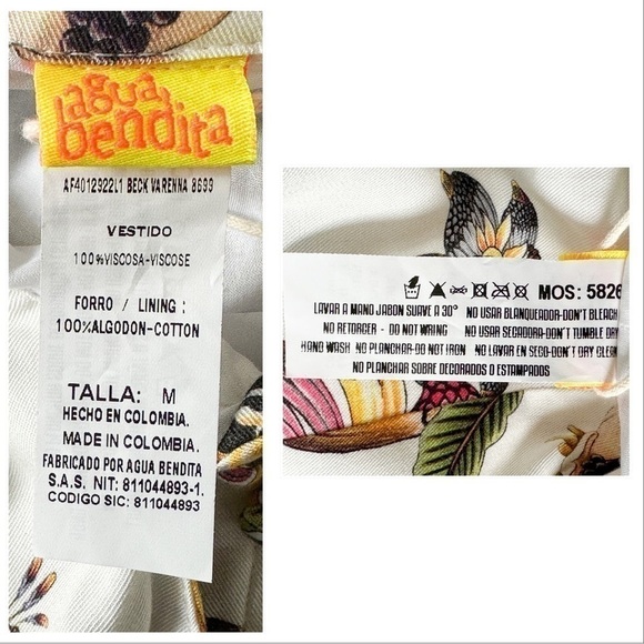 New with Tag, Agua Bendita Beck Varenna Floral Maxi Dress Size Medium - Picture 13 of 14